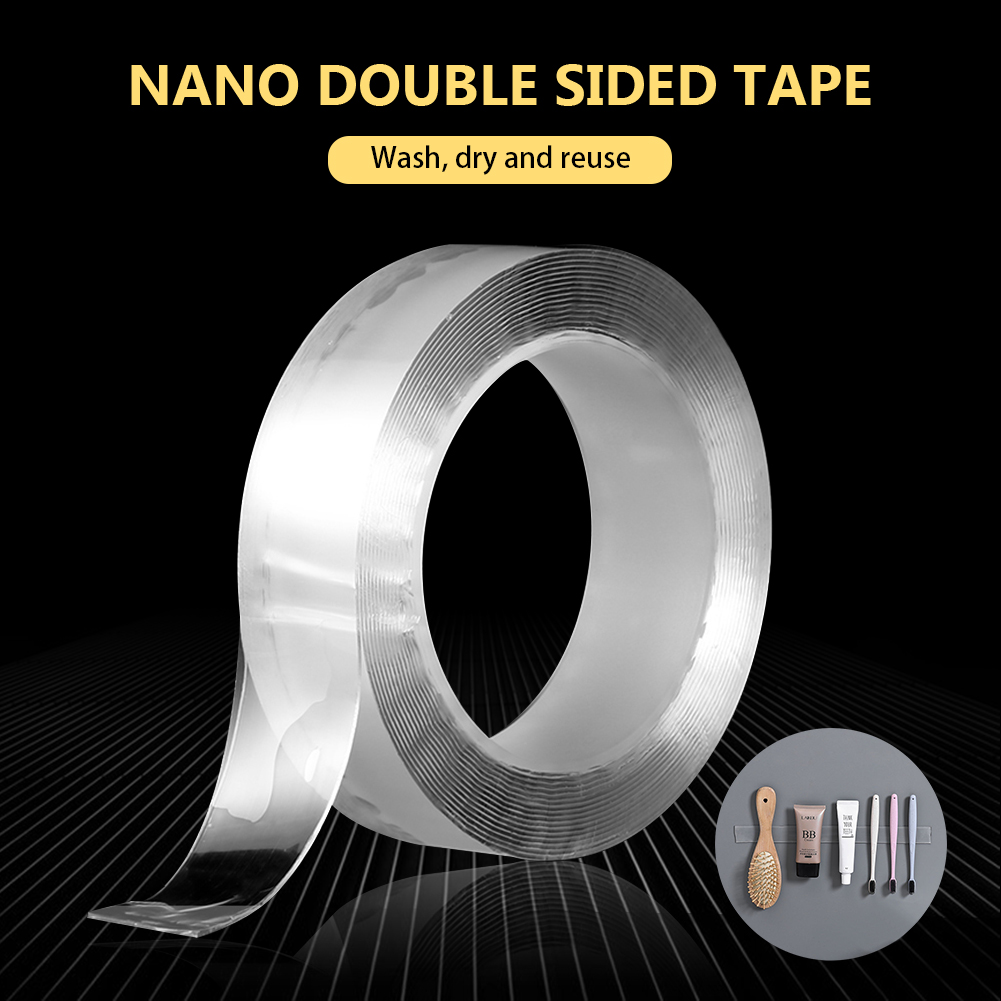 가정용 재사용 가능한 테이프 양면 접착 성 얼굴 용 초강력 Traceless Nano Glue Gadget cinta magica doble cara Transparent